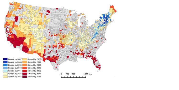 Spread of White-nose syndrome – Drake Lab