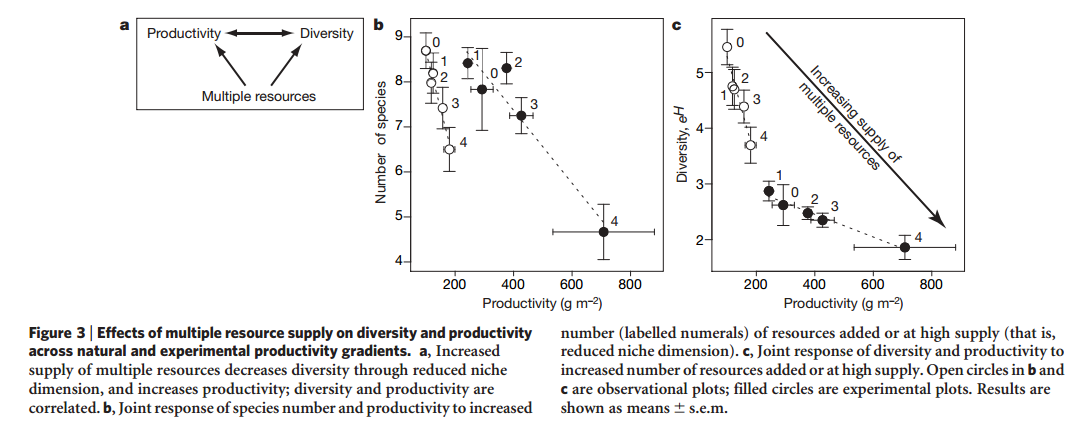 Grassland species loss resulting from reduced niche dimension